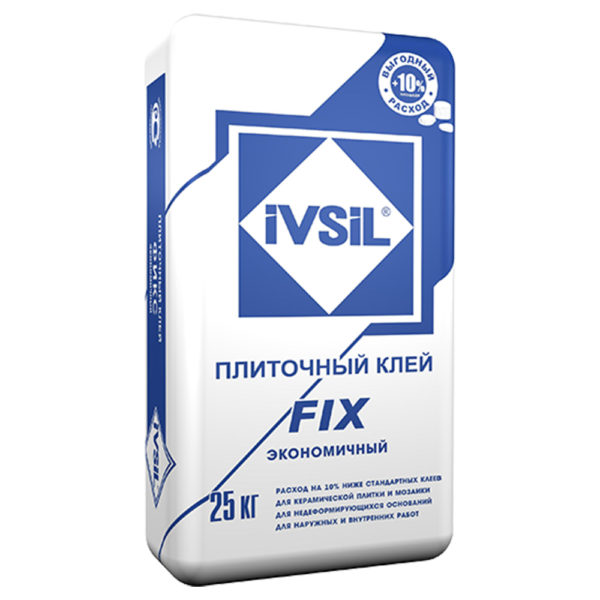 Купить IVSIL FIX Плиточ.клей д стандарт.керам.плитки (25кг) Донецк